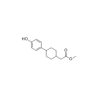 Methyl 2-(4-(4-hydroxyphenyl)cyclohexyl)acetate Structure