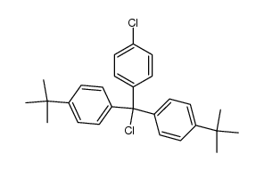4-chlorophenylbis(4-t-butylphenyl)methyl chloride Structure