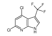 4,6-二氯-3-(三氟甲基)-1H-吡咯并[2,3-b]吡啶结构式