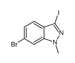 6-bromo-3-iodo-1-methyl-1H-indazole Structure