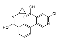 2-chloro-5-[3-(cyclopropylcarbamoyl)phenyl]pyridine-4-carboxylic acid Structure