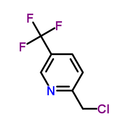 2-(氯甲基)-5-(三氟甲基)吡啶结构式