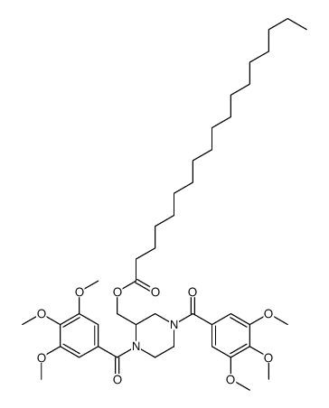 [1,4-bis(3,4,5-trimethoxybenzoyl)piperazin-2-yl]methyl octadecanoate Structure