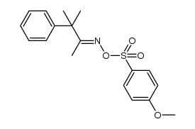 3-methyl-3-phenylbutan-2-one O-((4-methoxyphenyl)sulfonyl) oxime Structure