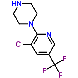1-(3-氯-5-三氟甲基吡啶基)哌嗪结构式