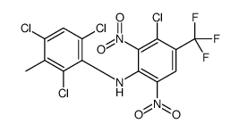 3-chloro-2,6-dinitro-N-(2,4,6-trichloro-3-methylphenyl)-4-(trifluoromethyl)aniline结构式