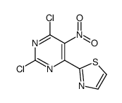 2,4-Dichloro-5-nitro-6-(1,3-thiazol-2-yl)pyrimidine结构式