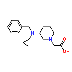 {3-[Benzyl(cyclopropyl)amino]-1-piperidinyl}acetic acid Structure