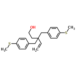 3,3-Bis[4-(methylsulfanyl)benzyl]-4-penten-1-ol结构式