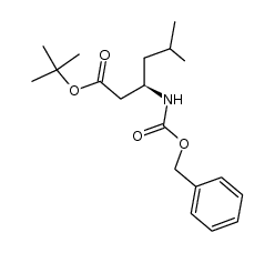 (R)-tert-butyl 3-[(benzyloxycarbonyl)amino]-5-methylhexanoate结构式