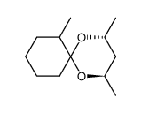 (2R,4R)-2,4,7-trimethyl-1,5-dioxaspiro[5.5]undecane结构式