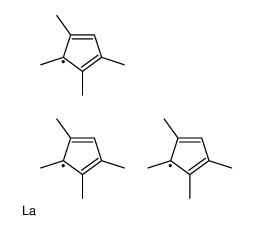 lanthanum(3+),1,2,3,5-tetramethylcyclopenta-1,3-diene Structure