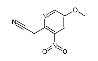 (5-methoxy-3-nitro-pyridin-2-yl)-acetonitrile结构式