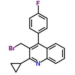 3-(Bromomethyl)-2-cyclopropyl-4-(4'-fluorophenyl)quinoline Structure