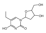 5-ethyl-1-[4-hydroxy-5-(hydroxymethyl)oxolan-2-yl]pyrimidine-2,4-dione Structure