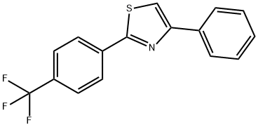 4-苯-2-(4-三氟甲基苯)噻唑结构式