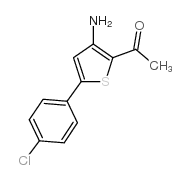 1-[3-氨基-5-(4-氯苯基)-2-噻吩基]乙烷-1-酮结构式