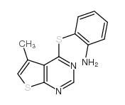 2-[(5-甲基噻吩并[2,3-d]嘧啶-4-基)硫代]苯胺结构式