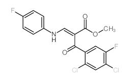 2-(2,4-二氯-5-氟苯甲酰基)-3-对氟苯胺基丙烯酸甲酯结构式