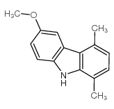 6-甲氧基-1,4-二甲基-9H-咔唑结构式
