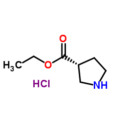 (R)-3-吡咯烷羧酸乙酯盐酸盐结构式