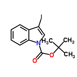 1-BOC-3-碘吲哚结构式