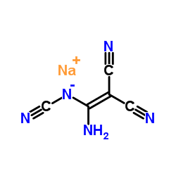 sodium (1-amino-2,2-dicyano-vinyl)-cyano-azanide结构式