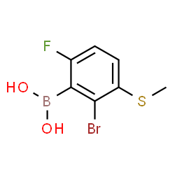 2-Bromo-6-fluoro-3-(methylthio)phenylboronic acid picture