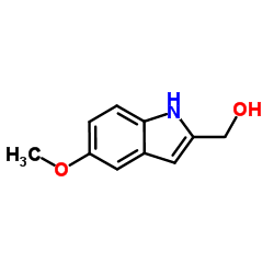 (5-甲氧基-1H-吲哚-2-基)甲醇结构式