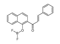 1-(1-difluoroboranyloxynaphthalen-2-yl)-3-phenylprop-2-en-1-one结构式