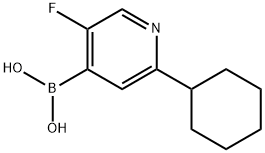 5-Fluoro-2-(cyclohexyl)pyridine-4-boronic acid Structure