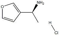 (S)-1-(呋喃-3-基)乙胺盐酸盐结构式