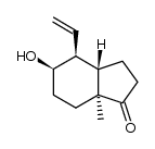 (3aS,7aS)-4α-ethenyl-5α-hydroxy-1-oxo-,4,5,6,7,7a-hexahydro-7a-methylindan结构式