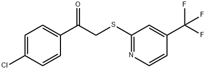 ethanone, 1-(4-chlorophenyl)-2-[[4-(trifluoromethyl)-2-pyridinyl]thio]-结构式