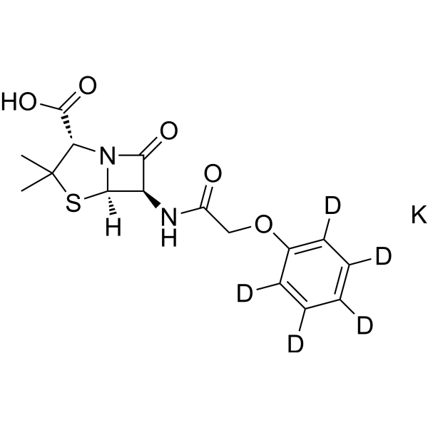 青霉素 V 钾-d5结构式