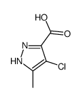 4-氯-3-甲基-1H-吡唑-5-羧酸结构式