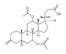(5beta,7alpha,12alpha)-7,12-bis(acetyloxy)-3-oxocholan-24-oic acid Structure