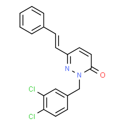 2-(3,4-DICHLOROBENZYL)-6-STYRYL-3(2H)-PYRIDAZINONE结构式