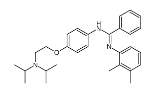 N-[p-[2-(Diisopropylamino)ethoxy]phenyl]-N'-(2,3-xylyl)benzamidine结构式