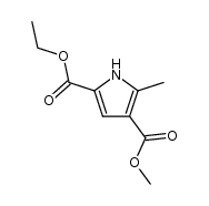 5-methyl-pyrrole-2,4-dicarboxylic acid 2-ethyl ester 4-methyl ester Structure