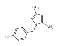 1-(4-氯苄基)-3-甲基-1H-吡唑-5-胺结构式