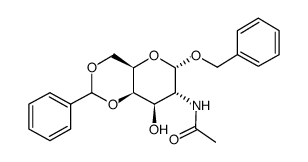 苄基2-乙酰氨基-2-脱氧-4,6-O-亚苄基-α-D-吡喃半乳糖苷结构式