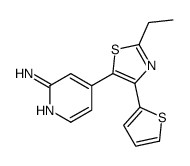 4-(2-ethyl-4-thiophen-2-yl-1,3-thiazol-5-yl)pyridin-2-amine Structure