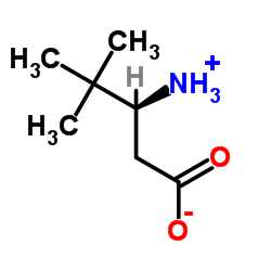 (S)-3-氨基-4,4-二甲基戊酸结构式