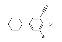2-Brom-6-cyano-4-cyclohexylphenol Structure