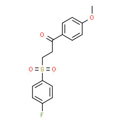 3-((4-FLUOROPHENYL)SULFONYL)-1-(4-METHOXYPHENYL)-1-PROPANONE结构式