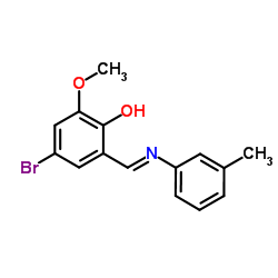 4-Bromo-2-methoxy-6-{(E)-[(3-methylphenyl)imino]methyl}phenol Structure