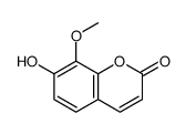 7-羟基-8-甲氧基香豆素结构式
