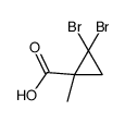 2,2-DIBROMO-1-METHYL-CYCLOPROPANECARBOXYLIC ACID结构式