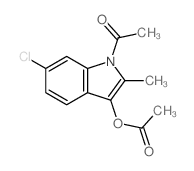 Ethanone,1-[3-(acetyloxy)-6-chloro-2-methyl-1H-indol-1-yl]- Structure